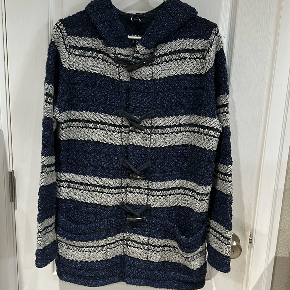 Chaps hooded cardigan sweater-Small